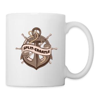 Split Croatia Nautical Summer Anchor Design - Mug - white - Right