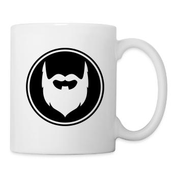 Symbole de barbe - Mug blanc - blanc - Droite