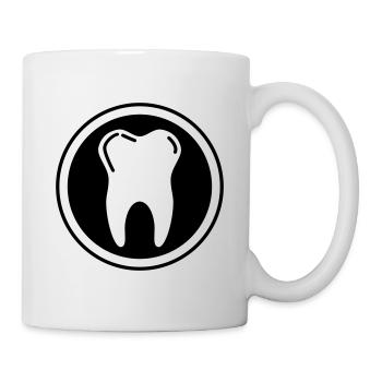 Symbole de l’icône de dent - Mug blanc - blanc - Droite