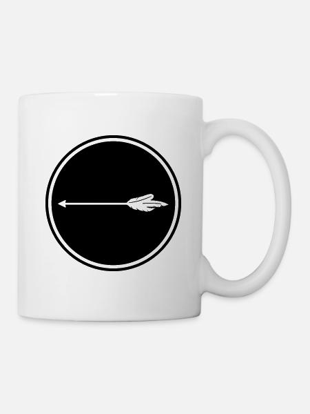 Pfeil Icon - Tasse - Weiß