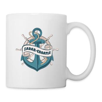 Zadar Croatia Nautical Summer Anchor Design - Mug - white - Right