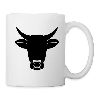 cow head symbol - Mug - white - Right
