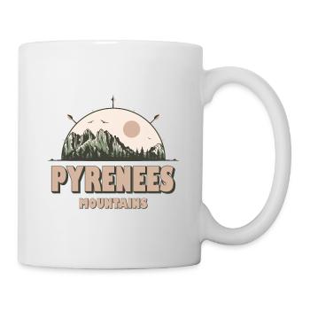 Pyrenees Mountains Vintage Mountain Hiking Design - Mug - white - Right
