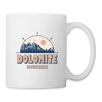 Dolomite Mountains Italy Vintage Mountain Hiking - Mug - white - Right