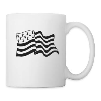 Drapeau Breton - Mug blanc - blanc - Droite