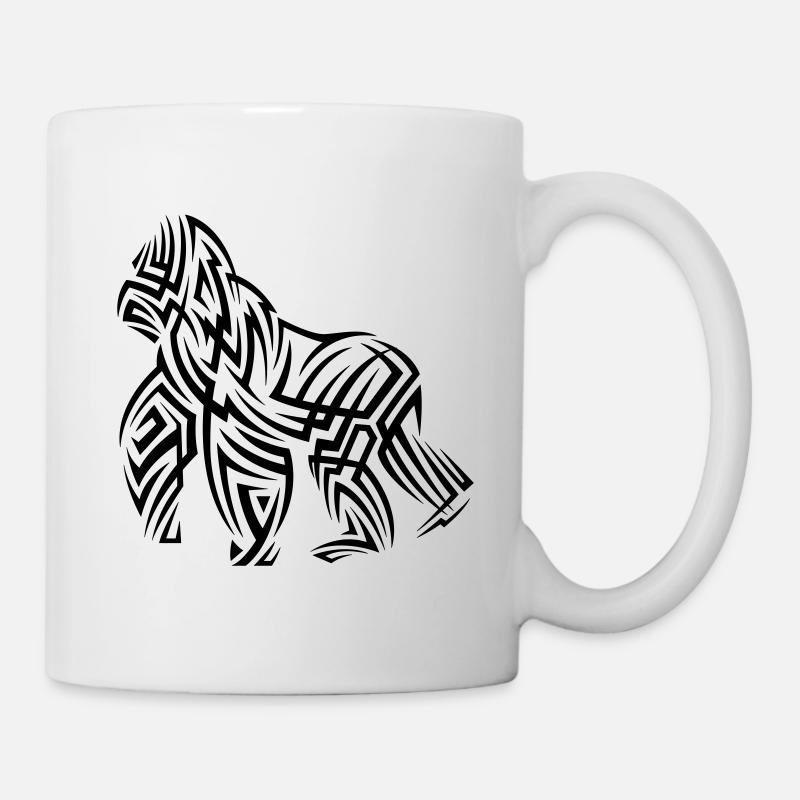 Tatouage tribal de gorille - Mug blanc - blanc