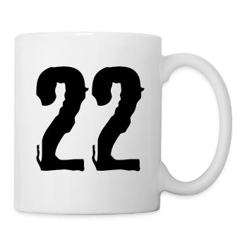 22 number jersey - Mug - white - Right