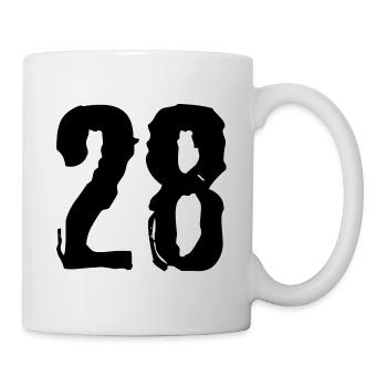 28 Number jersey - Mug - white - Right