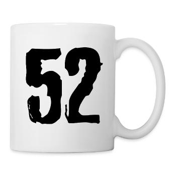 52 Zahl Trikot - Tasse - Weiß - Rechts