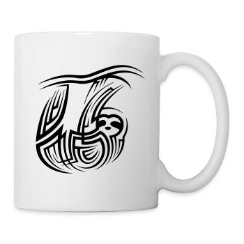 Faultier Tribal Tattoo - Tasse - Weiß - Rechts