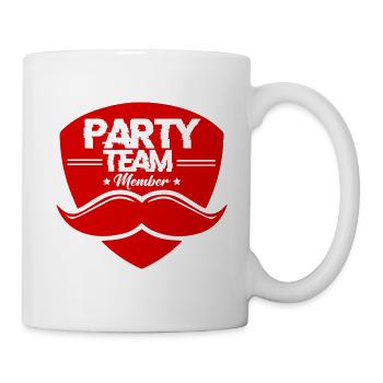 Party Team Member - Tasse - Weiß - Rechts