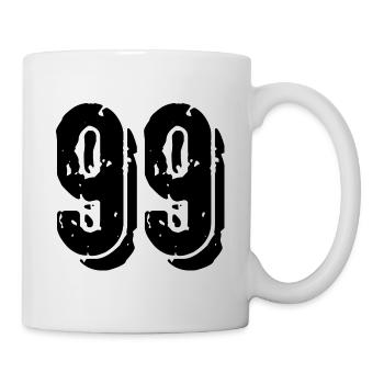 Maillot numéro 99 - Mug blanc - blanc - Droite