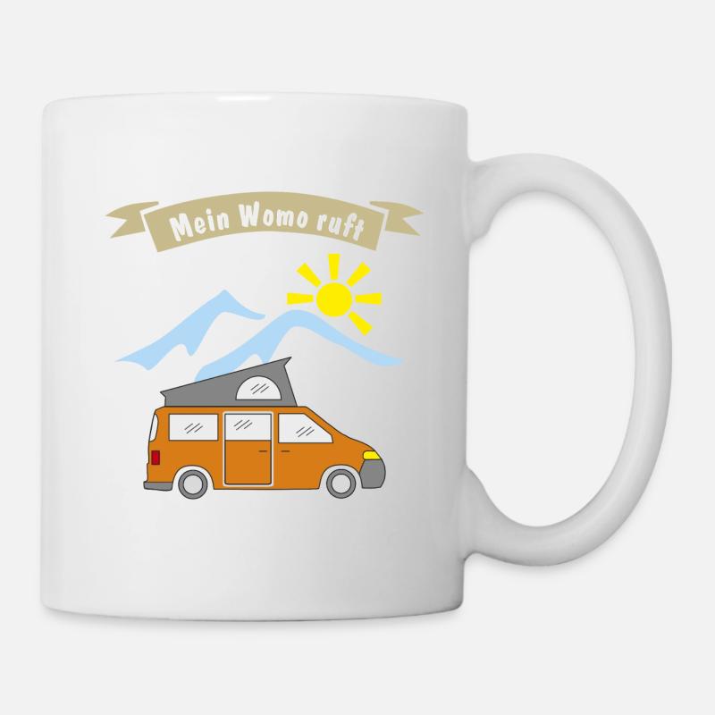 womo ruft - Tasse - Weiß