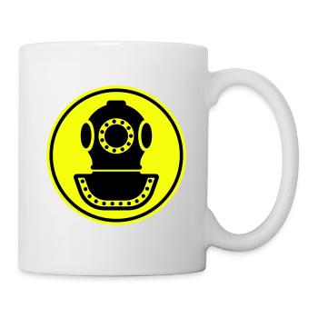 apnoe tauchen helm - Tasse - Weiß - Rechts