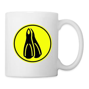 Diving fin circle - Mug - white - Right