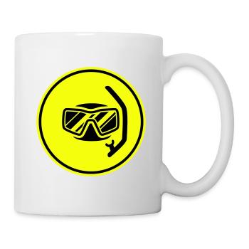 Diving goggles circle icon - Mug - white - Right