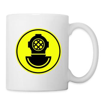 Taucher helm apnoe - Tasse - Weiß - Rechts