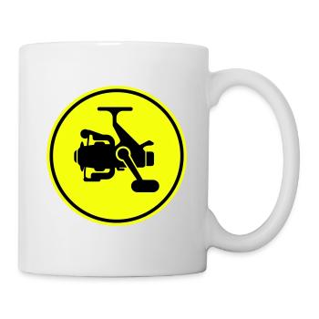 Fishing reel symbol icon - Mug - white - Right