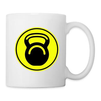 Hantel gewichte icon - Tasse - Weiß - Rechts