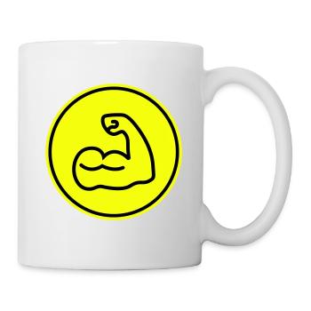Muscles dumbbell icon - Mug - white - Right