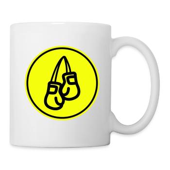 Symbole des gants de boxe - Mug blanc - blanc - Droite