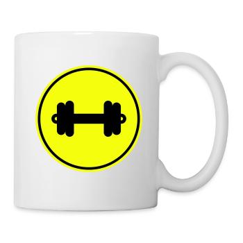 Hantel gewichte icon - Tasse - Weiß - Rechts