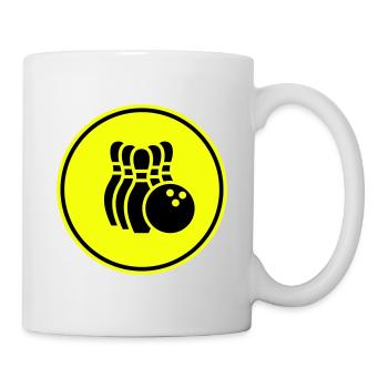 Kegeln Kegel Icon - Tasse - Weiß - Rechts