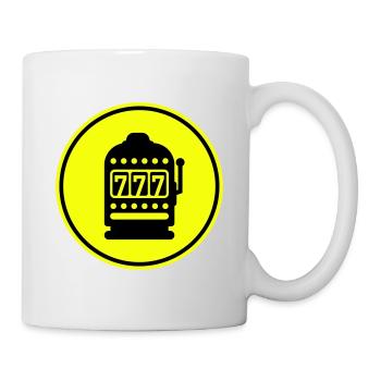 Icône de silhouette de bandit manchot - Mug blanc - blanc - Droite