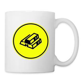 Icône Silhouette dorée - Mug blanc - blanc - Droite