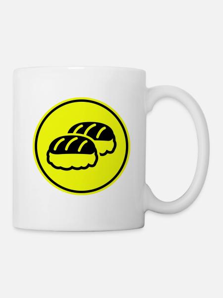 Icône Sushi Silhouette - Mug blanc - blanc