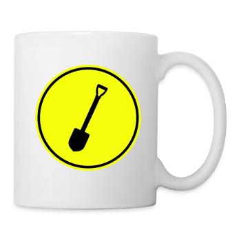 Shovel icon silhouette - Mug - white - Right