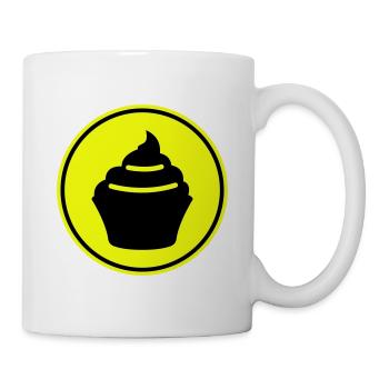 Icône Muffin Silhouette - Mug blanc - blanc - Droite