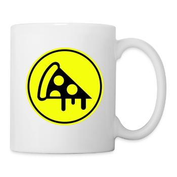Silhouette de l’icône de la pizza - Mug blanc - blanc - Droite