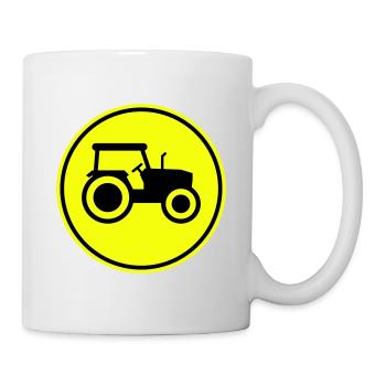 Tractor icon silhouette - Mug - white - Right