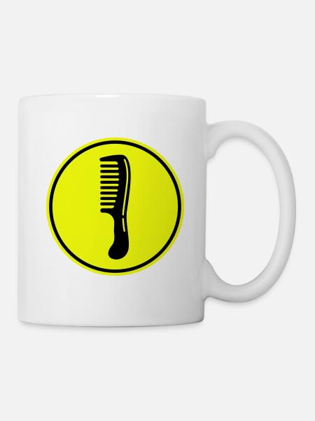 Kamm Friseur icon - Tasse - Weiß