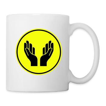 Hände Beten Icon - Tasse - Weiß - Rechts