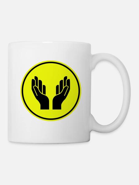 Hände Beten Icon - Tasse - Weiß