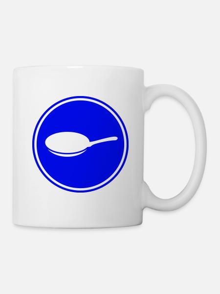Pfanne Symbol - Tasse - Weiß