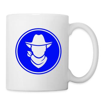 Tête de cow-boy western - Mug blanc - blanc - Droite
