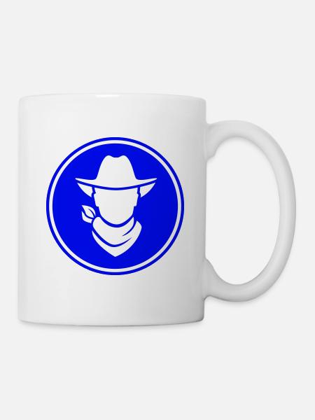Cowboy western kopf - Tasse - Weiß