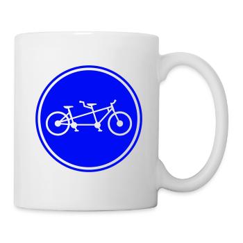Bicycle tandem - Mug - white - Right