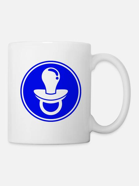 Schnuller Icon Symbol - Tasse - Weiß