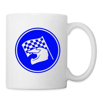 Rennfahrer helm - Tasse - Weiß - Rechts