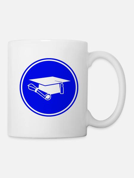 Student mütze - Tasse - Weiß
