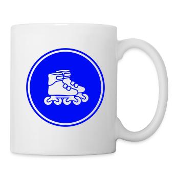 Inline skates symbol - Tasse - Weiß - Rechts