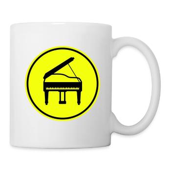 Musique pour piano - Mug blanc - blanc - Droite