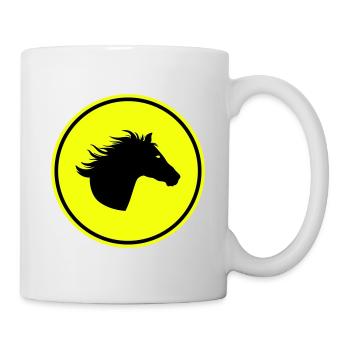 Pferd Horse icon - Tasse - Weiß - Rechts