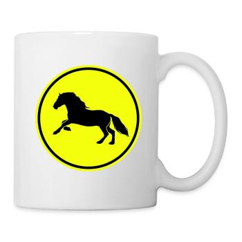 Pferd Horse icon - Tasse - Weiß - Rechts