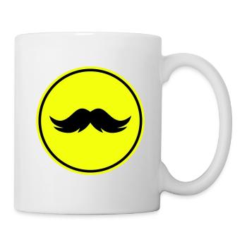 Symbole de moustache - Mug blanc - blanc - Droite