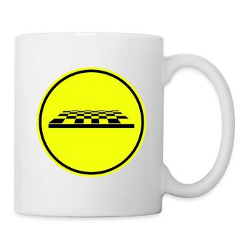 Schachbrett symbol - Tasse - Weiß - Rechts